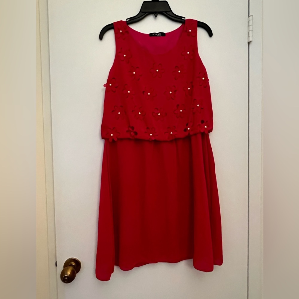 Women’s Pink Floral Flowy Dress